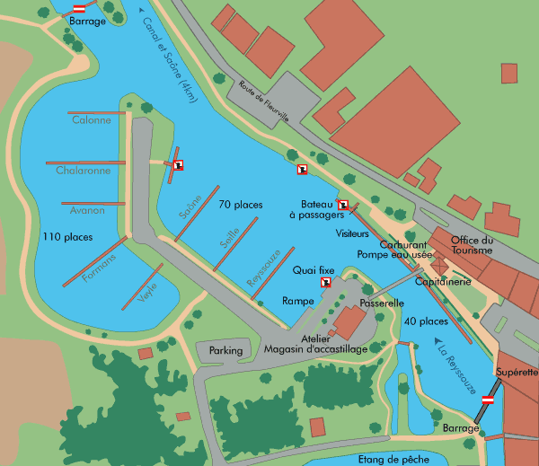 Plan du port de Pont-de-Vaux