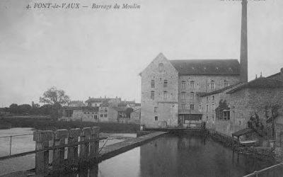 Le barrage et le moulin sur la Reyssouze