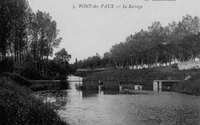 Barrage des aiguilles à l'aval du port de Pont-de-Vaux